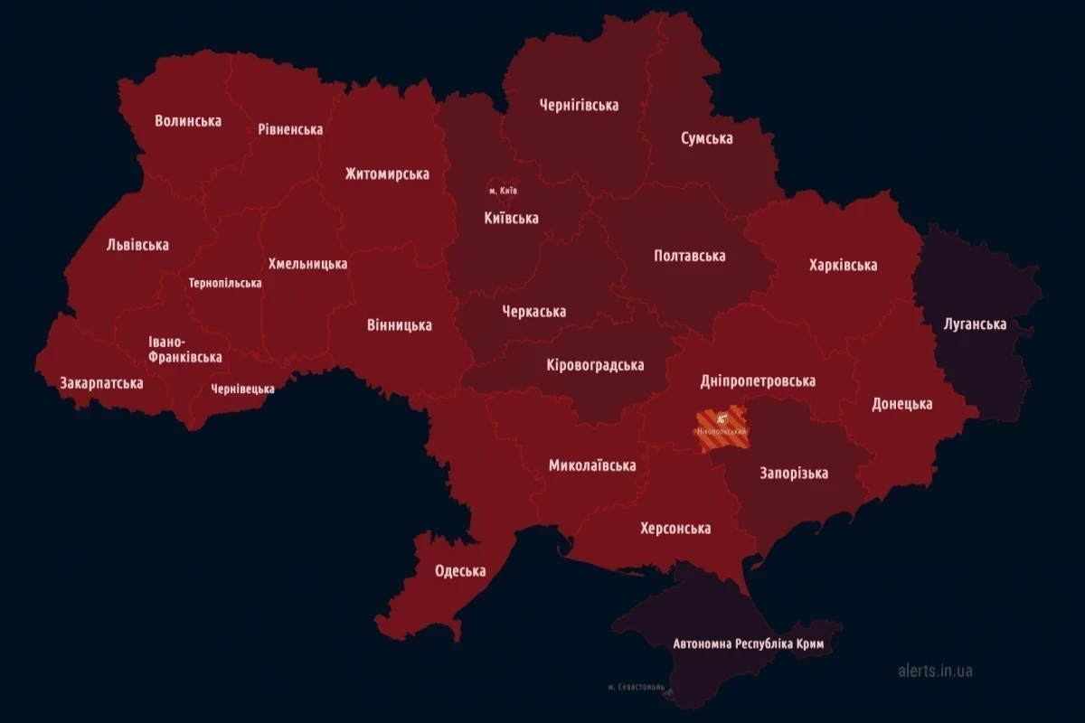 Ukraynada genişmiqyaslı hava həyəcanı elan edilib