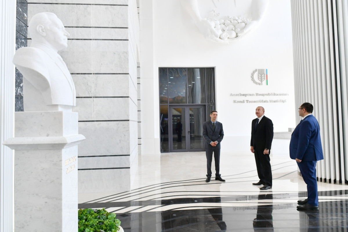 Azerbaijani President attends inauguration of new administrative building of Ministry of Agriculture