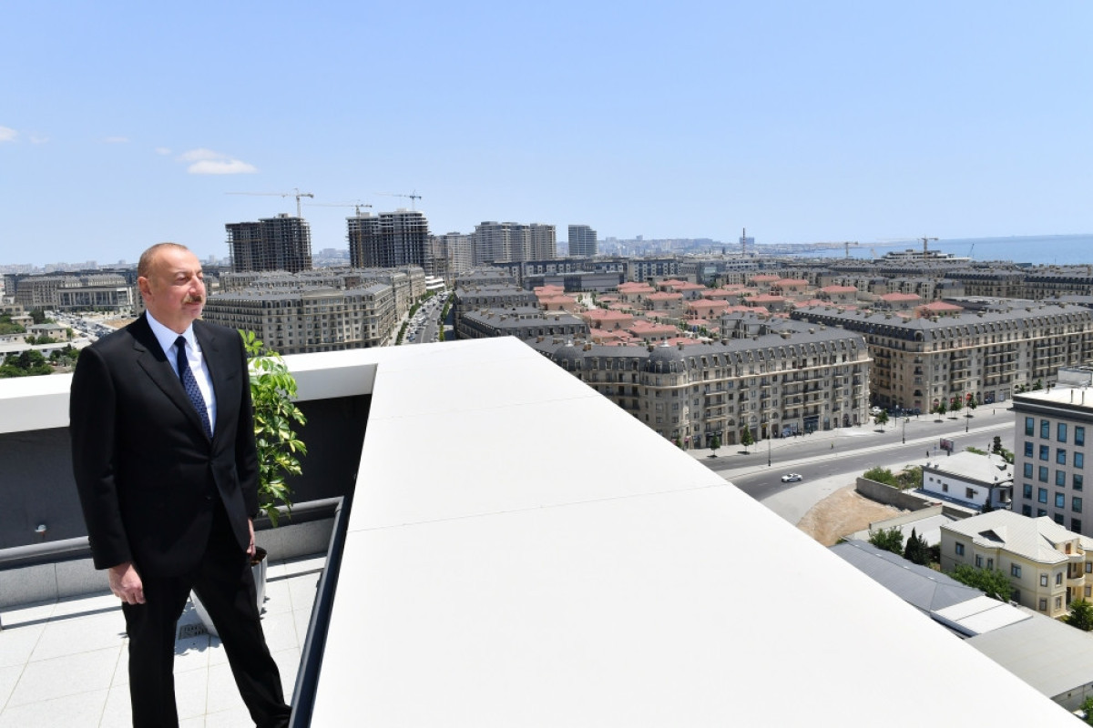 Президент Ильхам Алиев принял участие в открытии нового административного здания Министерства сельского хозяйства в Баку