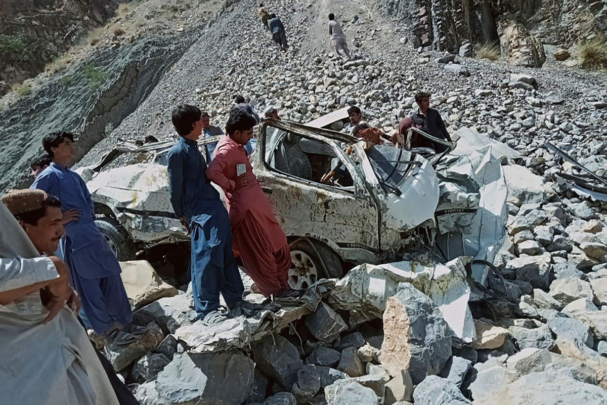 Two dozen people dead after van falls into Afghan ravine