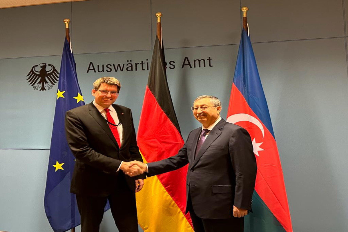 Matthias Lüttenberg, Director for Eastern Europe, Caucasus, and Central Asia of the German Foreign Office, and Khalal Khalafov, Deputy Minister of Foreign Affairs of the Republic of Azerbaijan