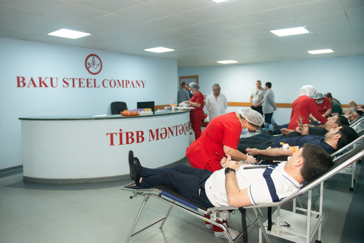 “Baku Steel Company” QSC-də qanvermə aksiyası keçirilib  - FOTO 