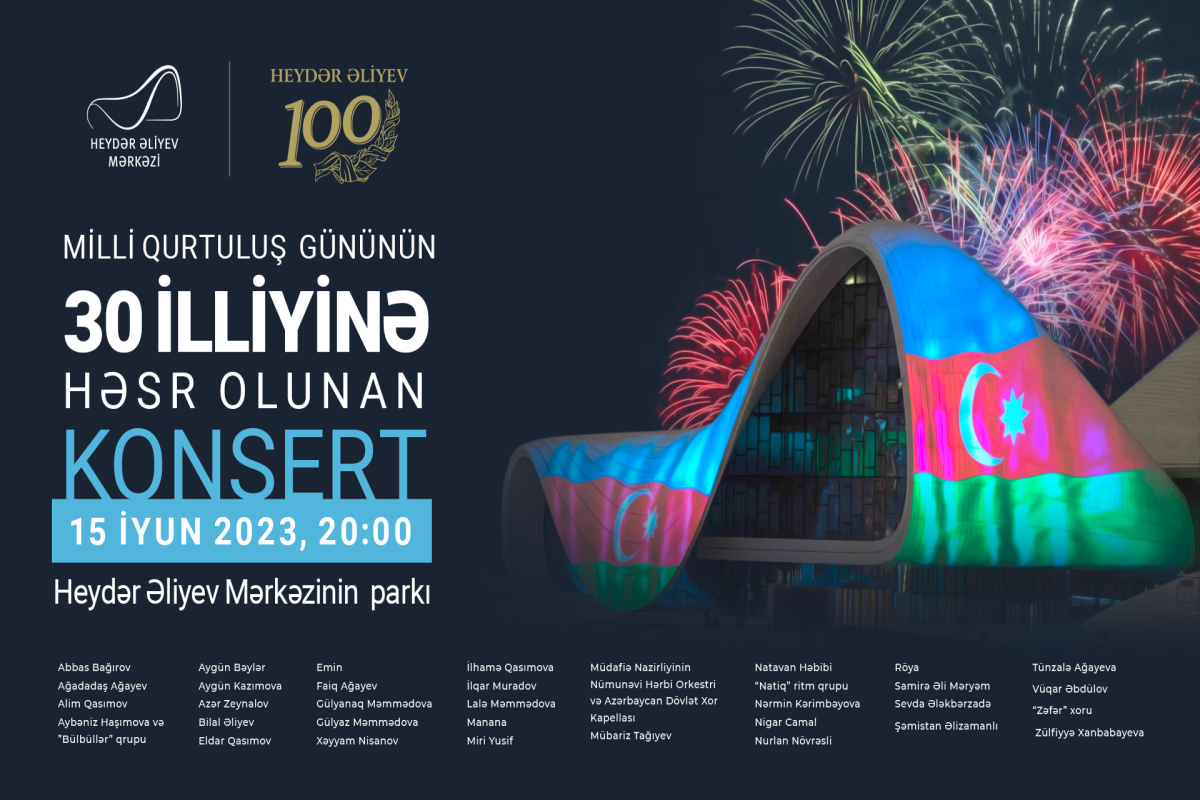 Concert dedicated to National Salvation Day of Azerbaijan to be held in park of Heydar Aliyev Center