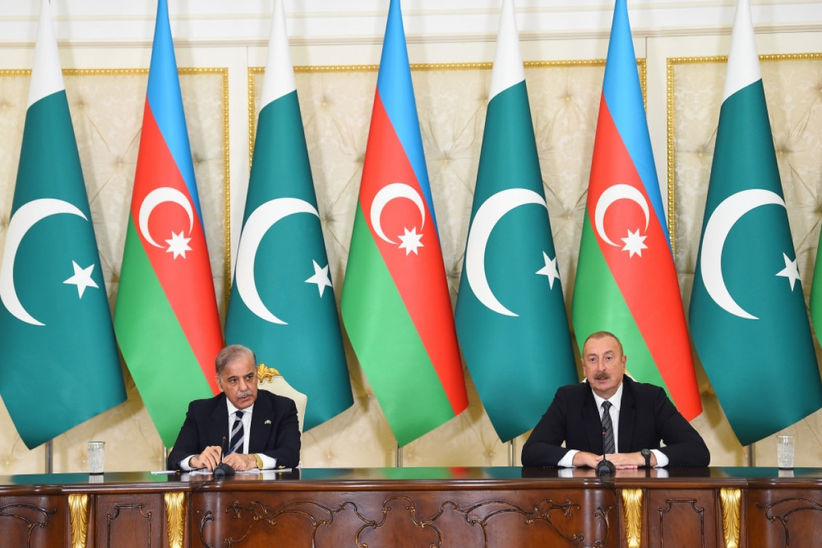 Prezident İlham Əliyev və Baş nazir Məhəmməd Şahbaz Şərif mətbuata bəyanatlarla çıxış ediblər - FOTO  - YENİLƏNİB 