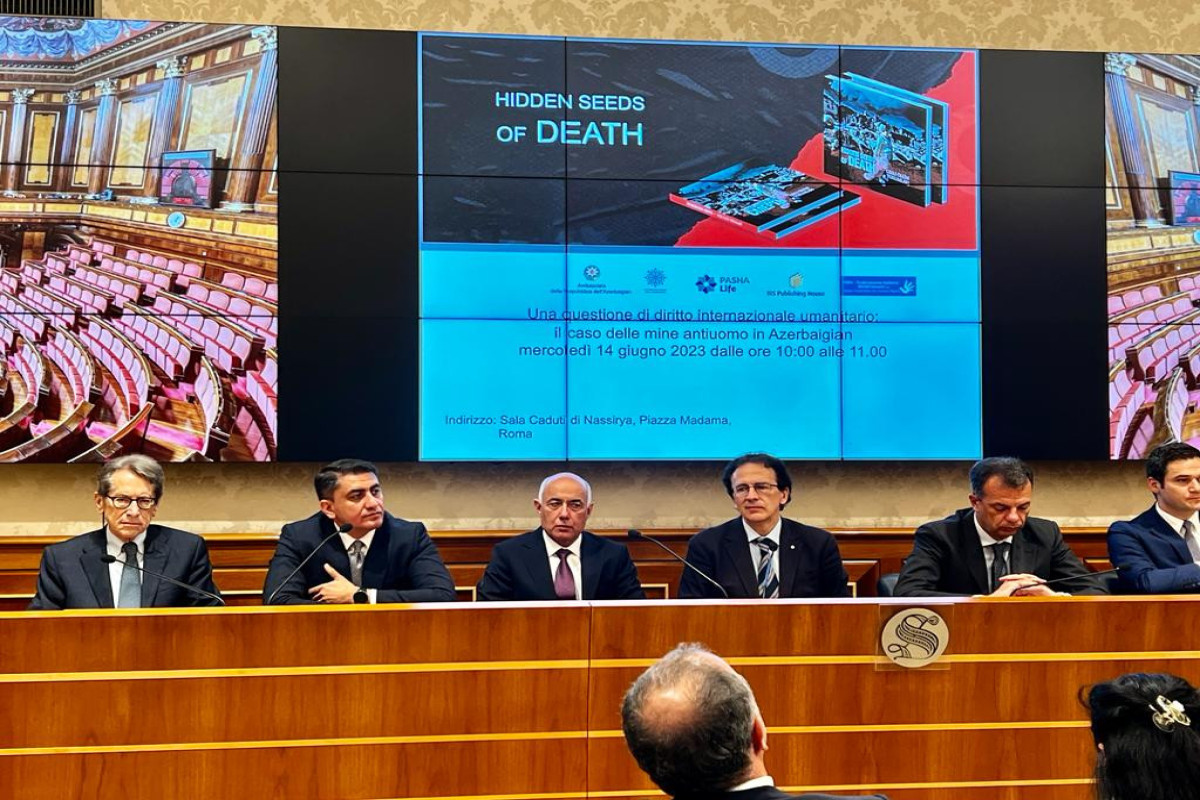 İtaliya Senatında PAŞA Həyat-ın dəstəyilə “Gizli ölüm toxumları” kitabının təqdimatı olub - FOTO 