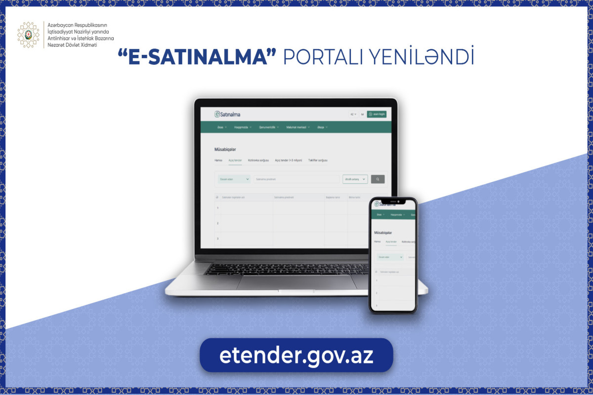 Satınalmalarda iştirakla əlaqədar portaldan istifadə etmək üçün haqq müəyyənləşəcək
