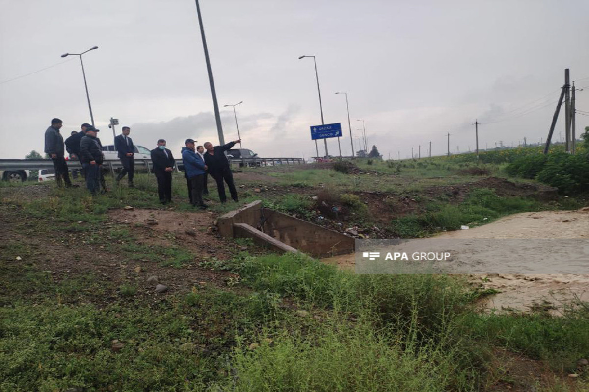 Goranboyda sel suları növbəti dəfə fəsadlara səbəb olub - FOTO 