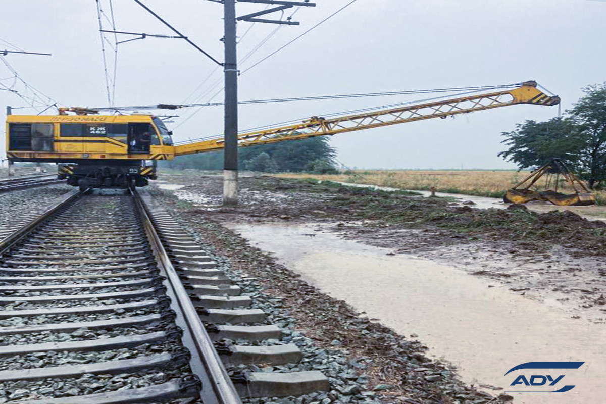 Bakı-Ağstafa dəmir yolu xəttində sel təhlükəsi yaranıb - FOTO 