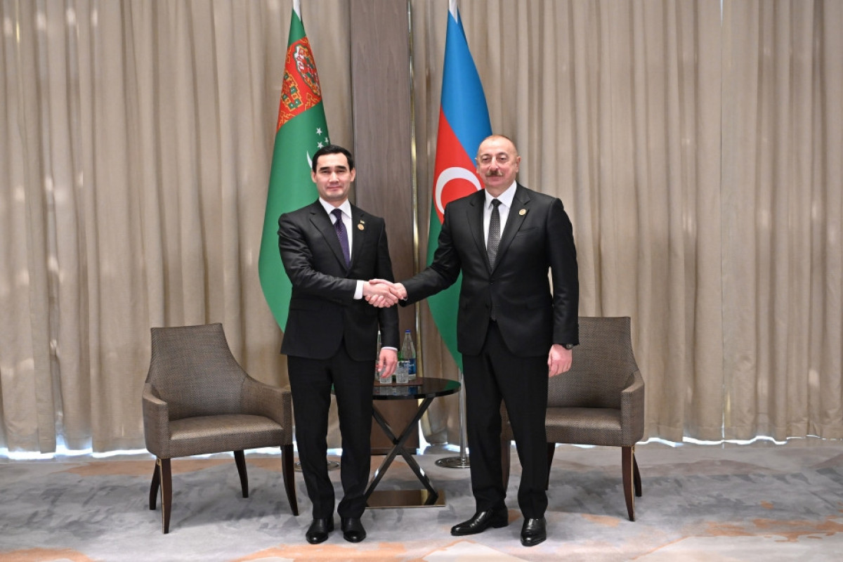 President of Turkmenistan Serdar Berdimuhamedov and President of the Republic of Azerbaijan Ilham Aliyev