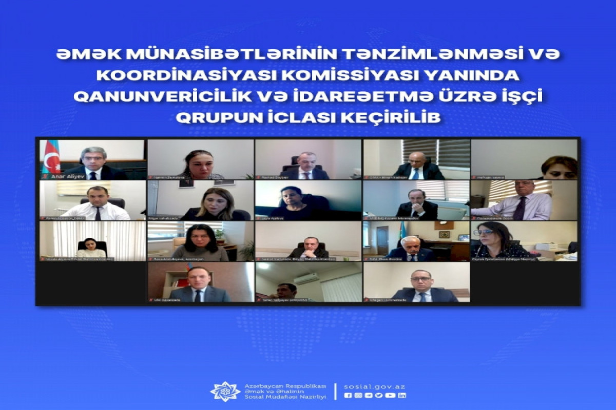 Qeyri-formal məşğulluq üzrə qanunvericiliyin təkmilləşdirilməsi müzakirə olunub