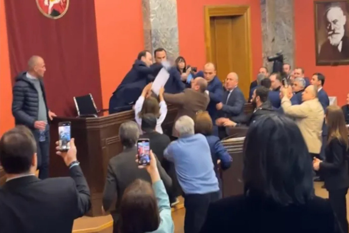 Драка в парламенте Грузии