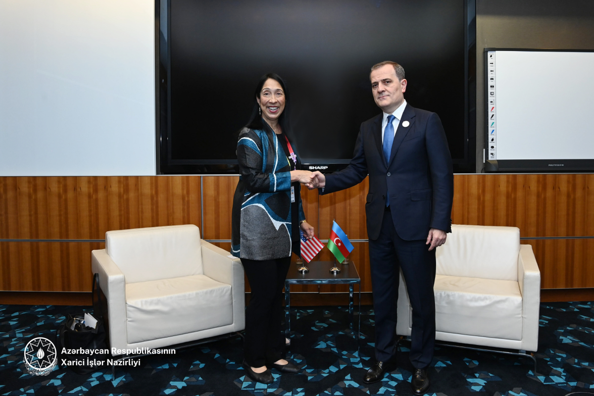 Встреча Джейхуна Байрамова с помощником госсекретаря США по международным организациям Мишель Сисон