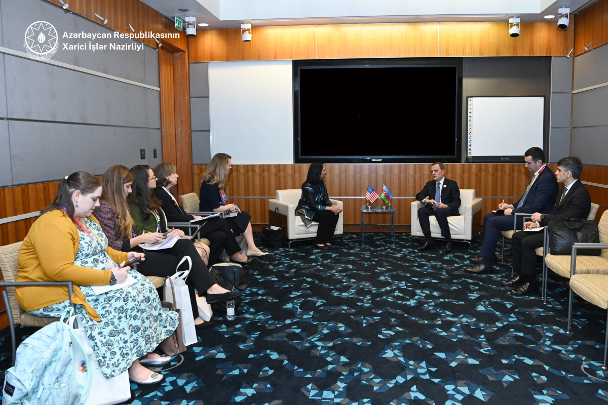 Встреча Джейхуна Байрамова с помощником госсекретаря США по международным организациям Мишель Сисон