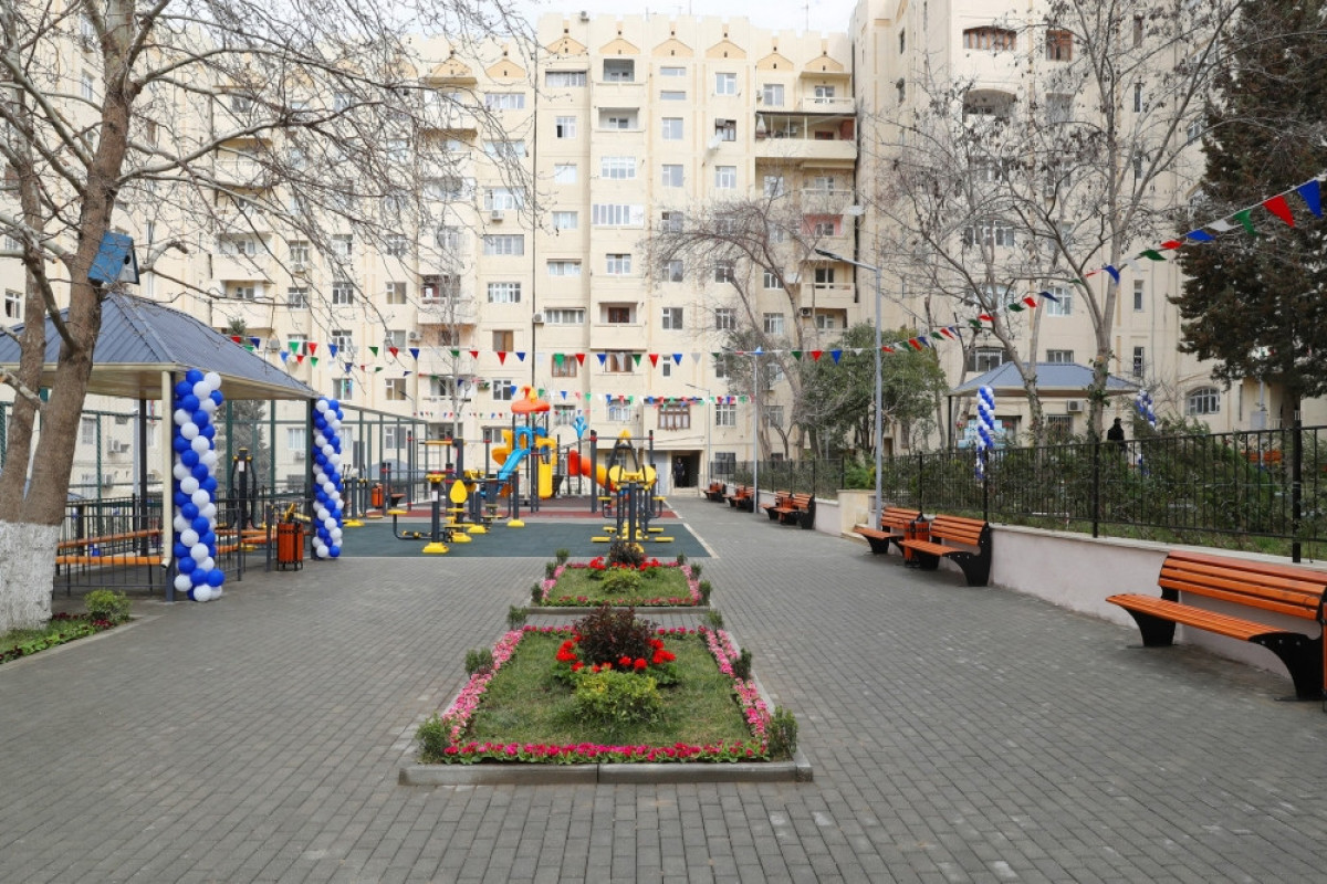Leyla Aliyeva attends inauguration of another yard redeveloped under “Bizim həyət” project-PHOTO 