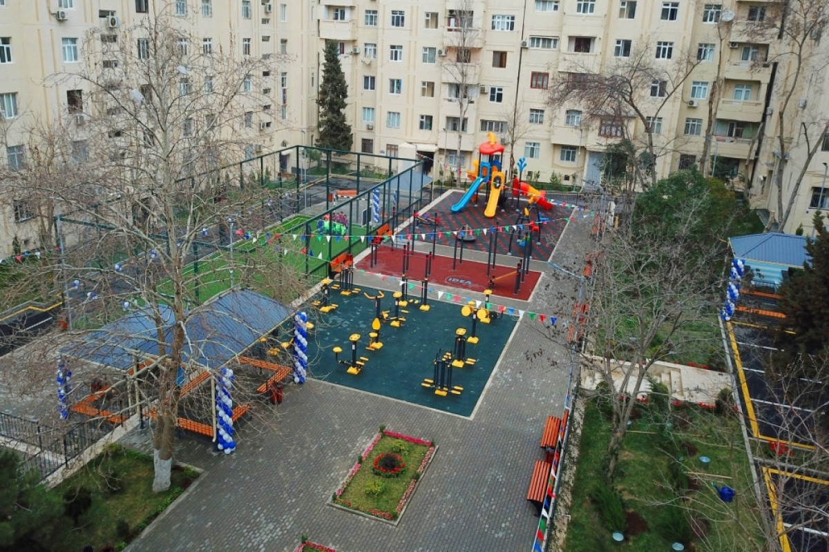 С участием Лейлы Алиевой состоялось открытие очередного двора в рамках проекта «Наш двор»