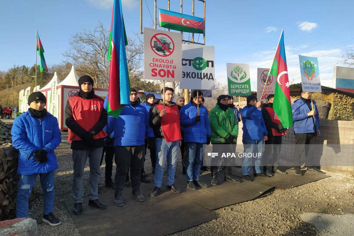 Laçın-Xankəndi yolundakı aksiya 86 gündür davam edir - FOTO 