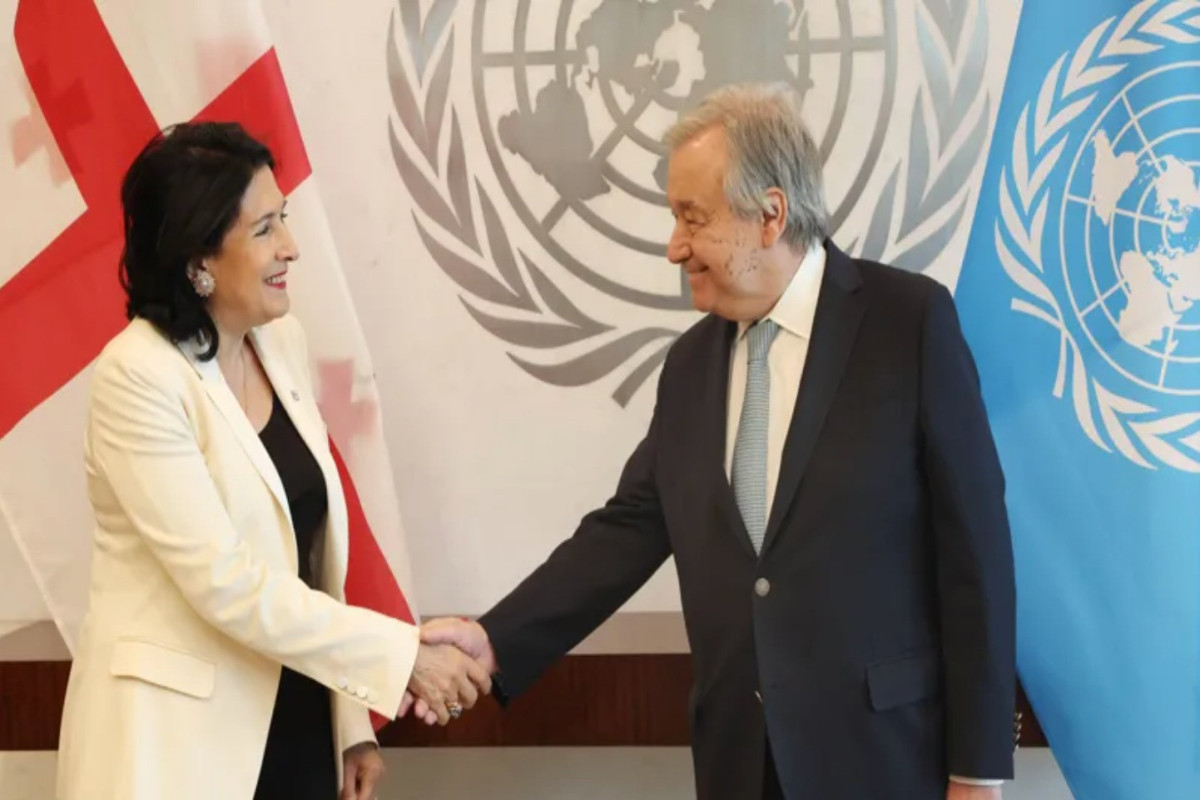 Georgian President and UN Secretary General met