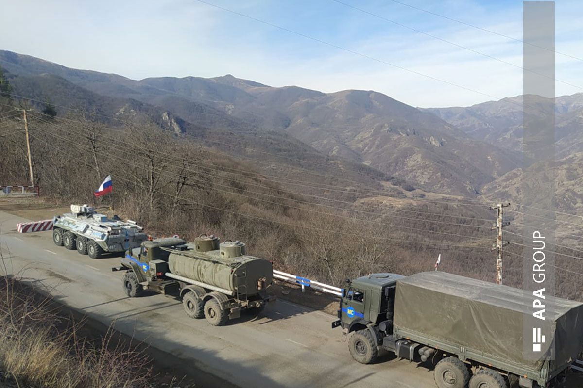 Convoy of Russian peacekeepers moves freely along Azerbaijan