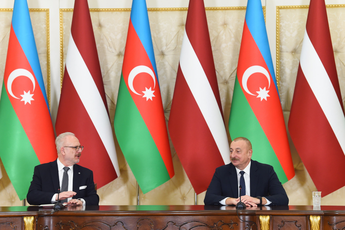 Presidents of Azerbaijan and Latvia made press statements-PHOTO -UPDATED 