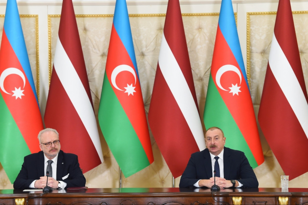 Президент Ильхам Алиев: Сегодняшний визит Президента Латвии является яркой демонстрацией нашего тесного сотрудничества