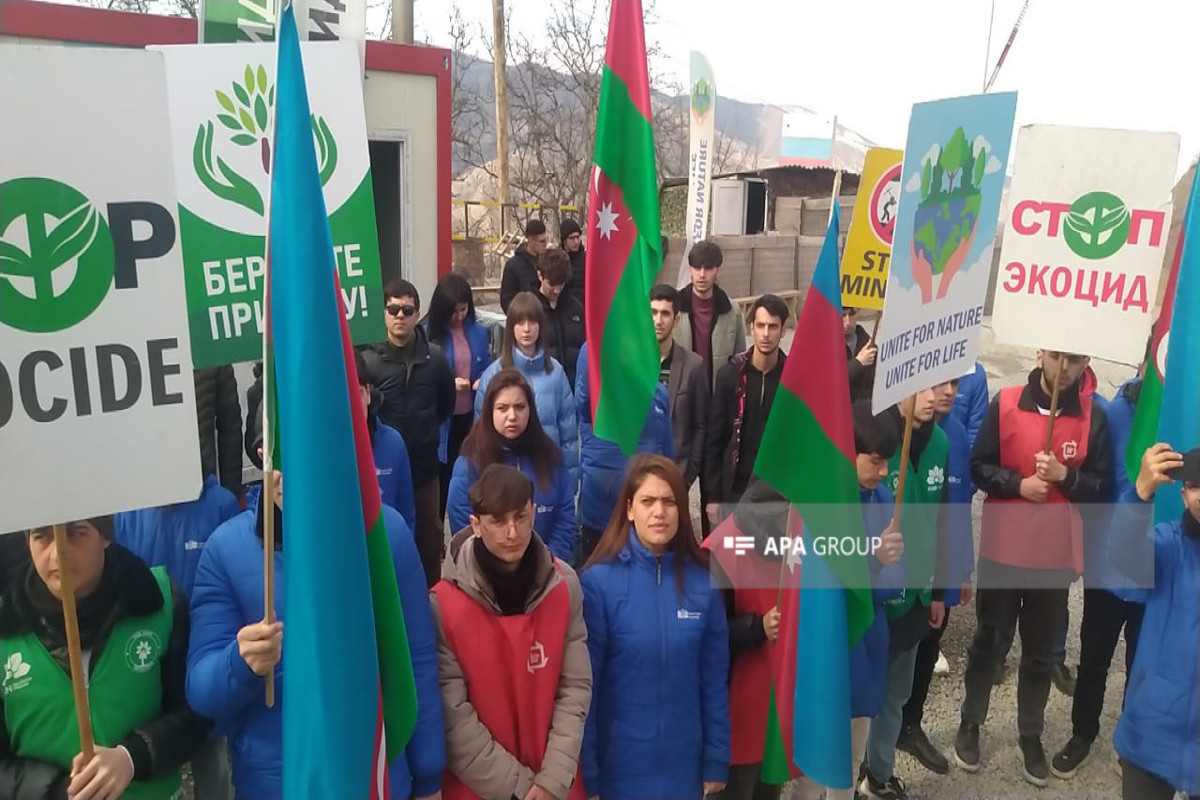 Participants of peaceful protest action on Azerbaijan's Lachin-Khankandi road appeal to world community-PHOTO -VIDEO 
