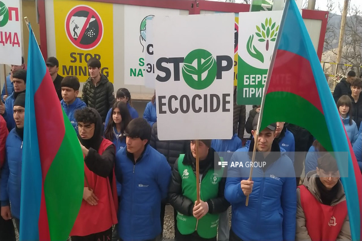 Participants of peaceful protest action on Azerbaijan