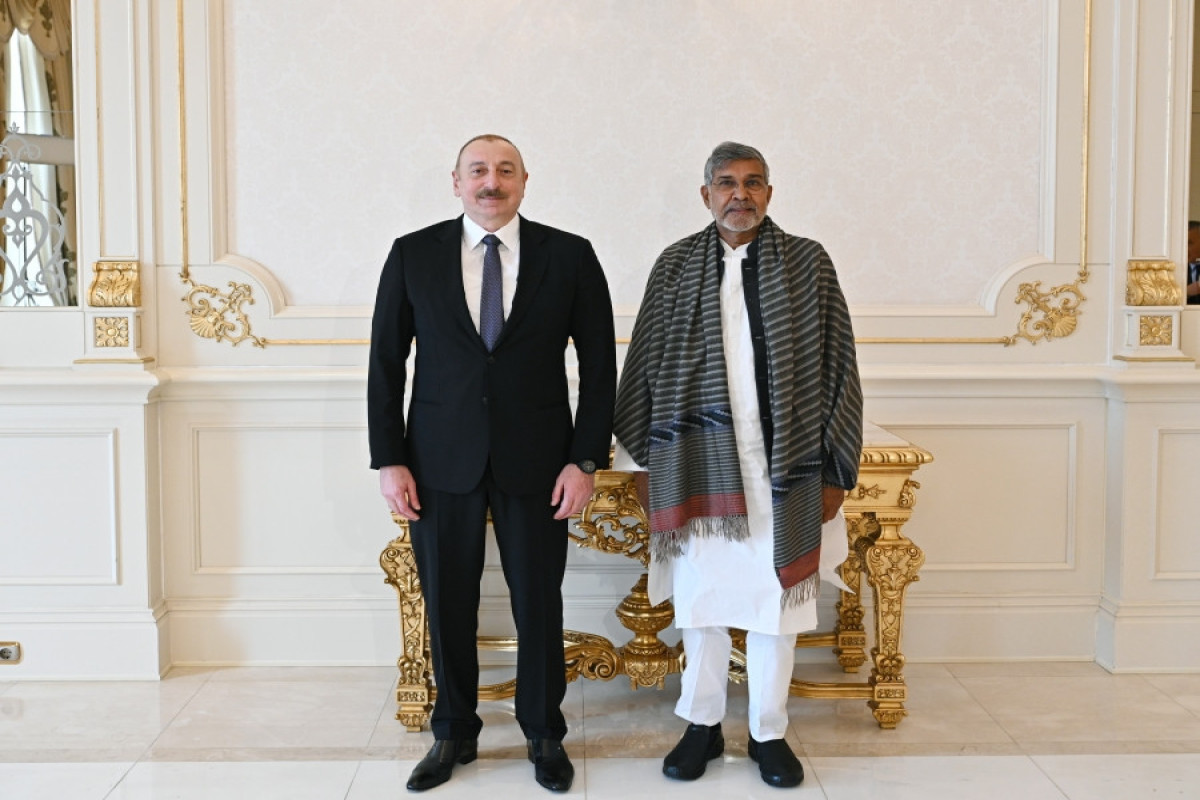 President Ilham Aliyev received Nobel Peace Prize laureate Kailash Satyarthi-UPDATED 