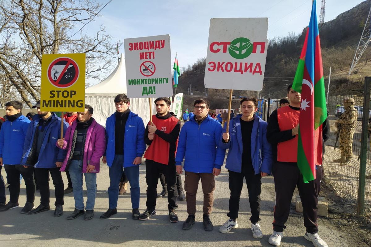 Peaceful protests of Azerbaijani eco-activists on Lachin–Khankendi road enter 3rd month-PHOTO 