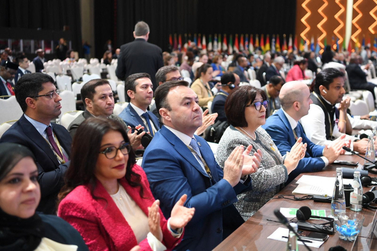 Sahibə Qafarova Parlamentlərarası İttifaqın 146-cı Assambleyasında Ermənistan parlamentinin sədrinə cavab verib - FOTO 