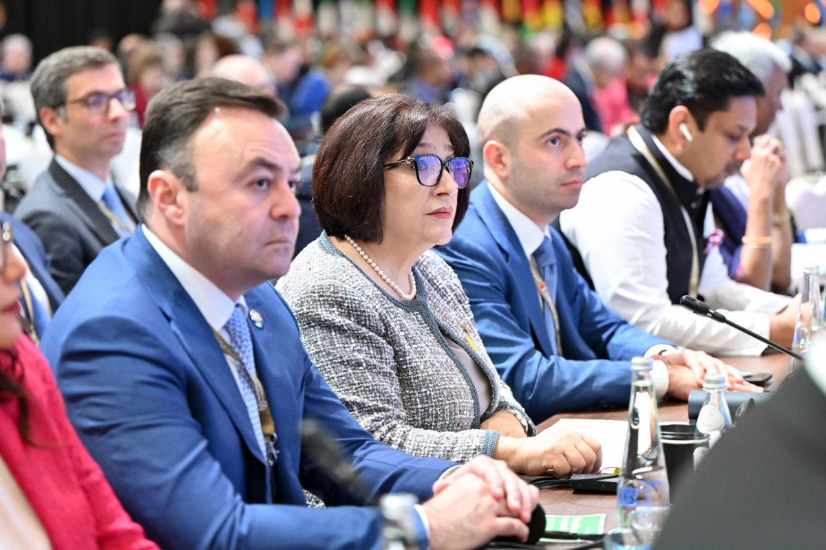 Sahibə Qafarova Parlamentlərarası İttifaqın 146-cı Assambleyasında Ermənistan parlamentinin sədrinə cavab verib - FOTO 