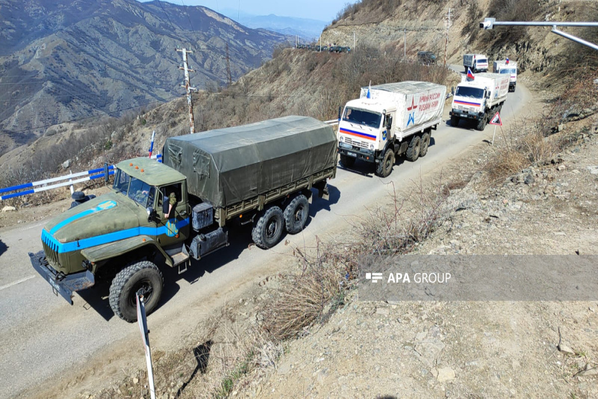 Laçın-Xankəndi yolundan RSK-nın maşın karvanı keçib - FOTO 
