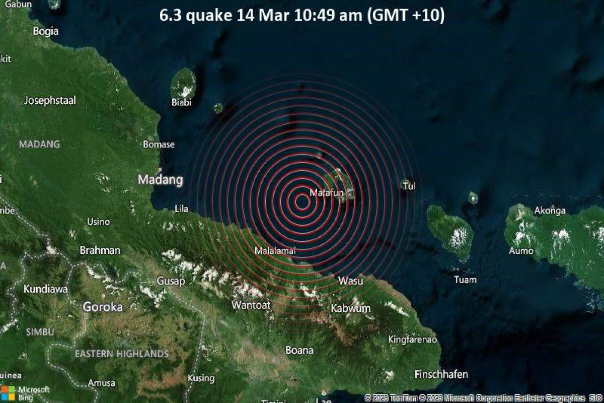 Magnitude 6.3 earthquake registered near Papua New Guinea