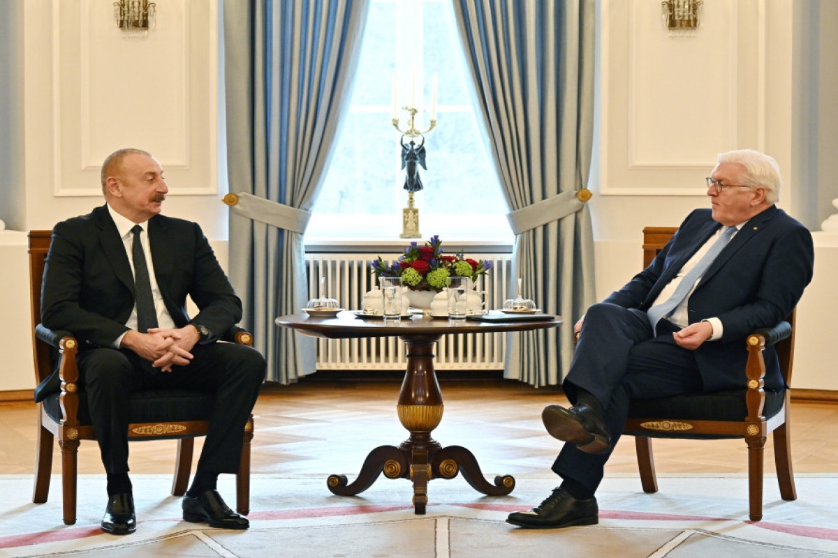 Состоялась встреча в расширенном составе президентов Азербайджана и Германии