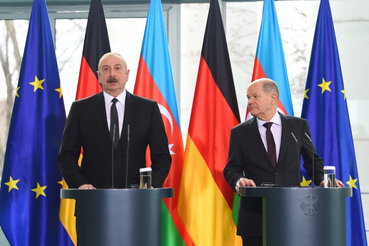 Президент Ильхам Алиев, Олаф Шольц