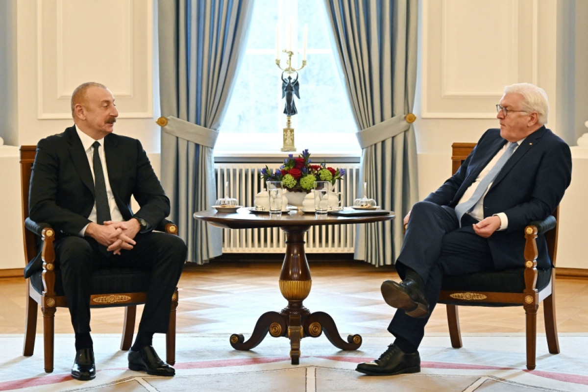 Ilham Aliyev, President of Azerbaijan,  President of the Federal Republic of Germany Frank-Walter Steinmeier