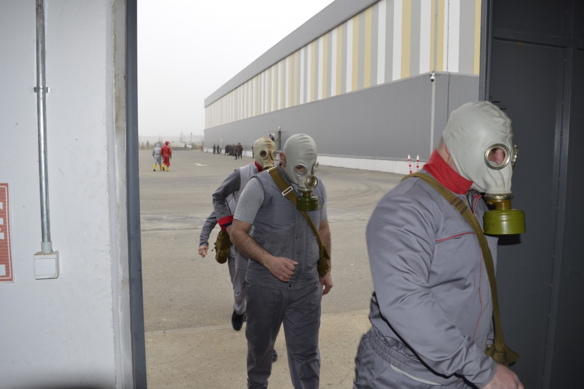FHN-in Sumqayıt Regional Mərkəzi obyekt mülki müdafiə məşqi keçirib