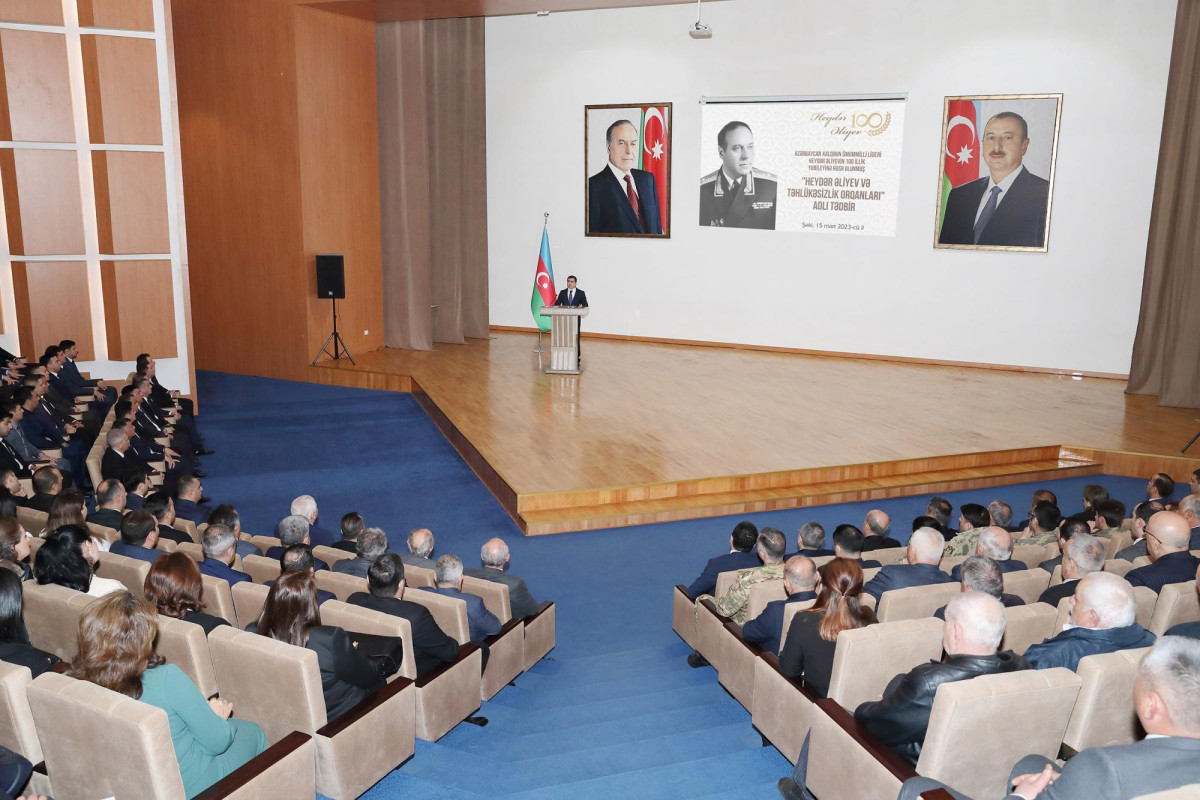 Şəkidə Heydər Əliyevin 100 illik yubileyinə həsr olunmuş tədbir keçirilib