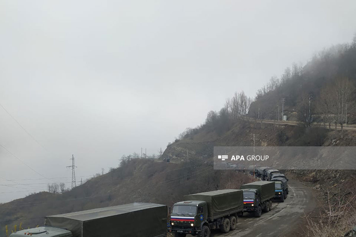 Convoy of Russian peacekeepers moves freely along Azerbaijan