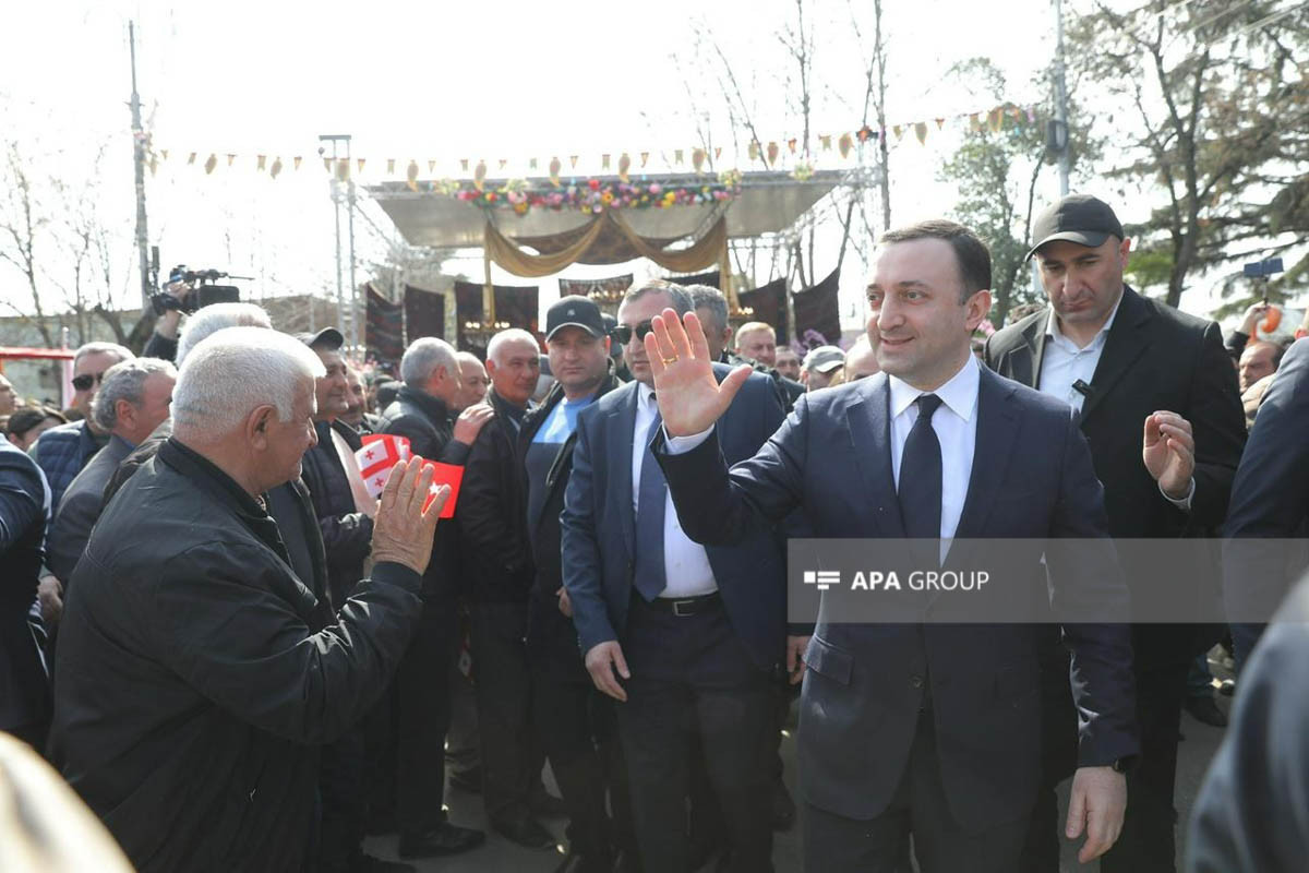 Gürcüstanın Baş naziri İrakli Qaribaşvili Marneulidə Novruz şənliyində