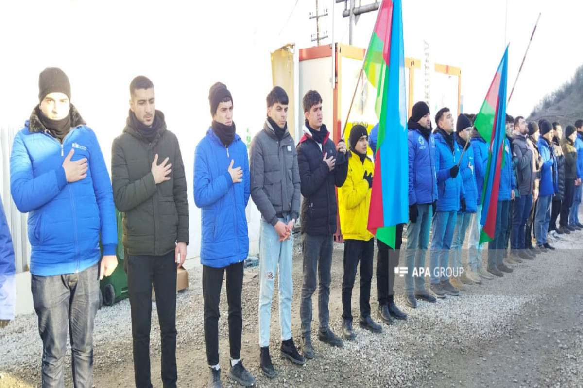 Peaceful protest of Azerbaijani eco-activists on Lachin–Khankendi road enters 102nd day-PHOTO 