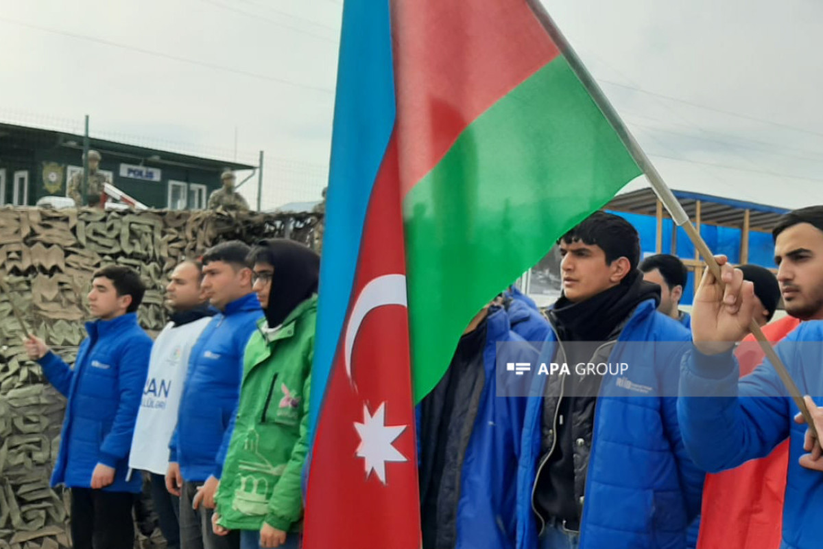 Social activists continued peaceful protest on Azerbaijan's Lachin-Khankandi road throughout night