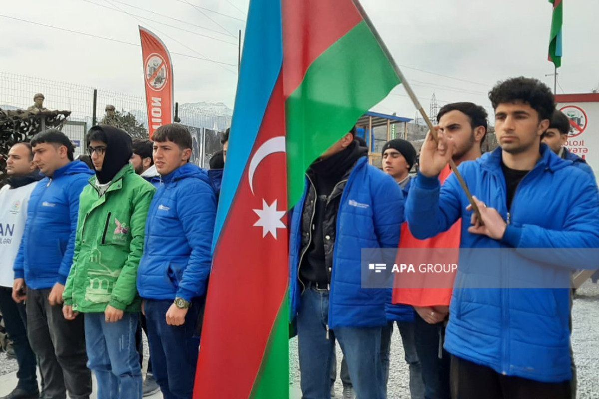 Social activists continued peaceful protest on Azerbaijan's Lachin-Khankandi road throughout night