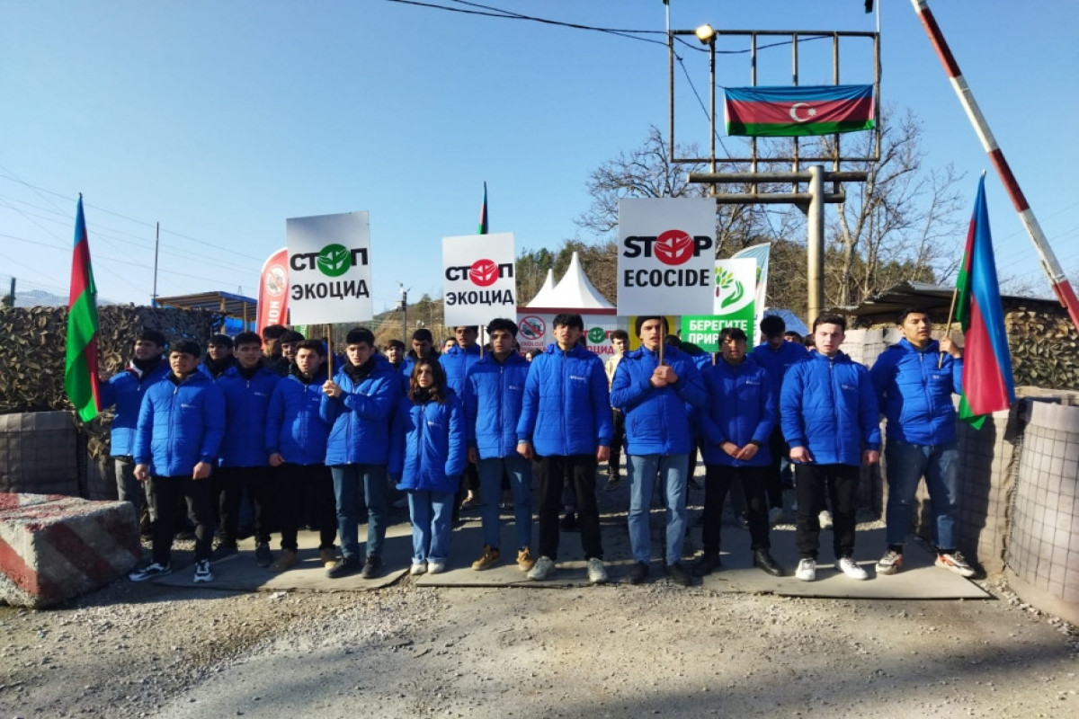 Peaceful protest of Azerbaijani eco-activists on Lachin–Khankendi road enters 105th day