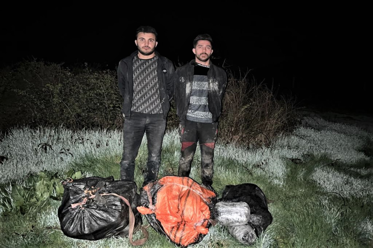 İrandan Azərbaycana 41 kq narkotik keçirmək istəyən 2 nəfər tutulub - FOTO 