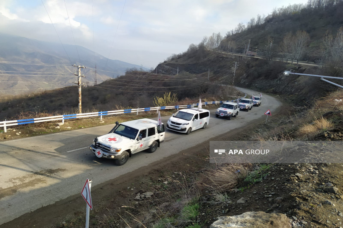 ICRC vehicles carrying Armenian origin residents, unimpededly passed through Azerbaijan's Lachin-Khankandi road-PHOTO -UPDATED 