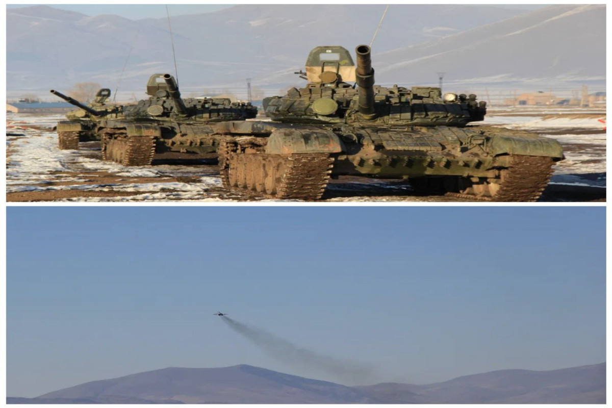 Rusiya pilotları və tankçıları Ermənistanda hərbi təlimlər keçirib