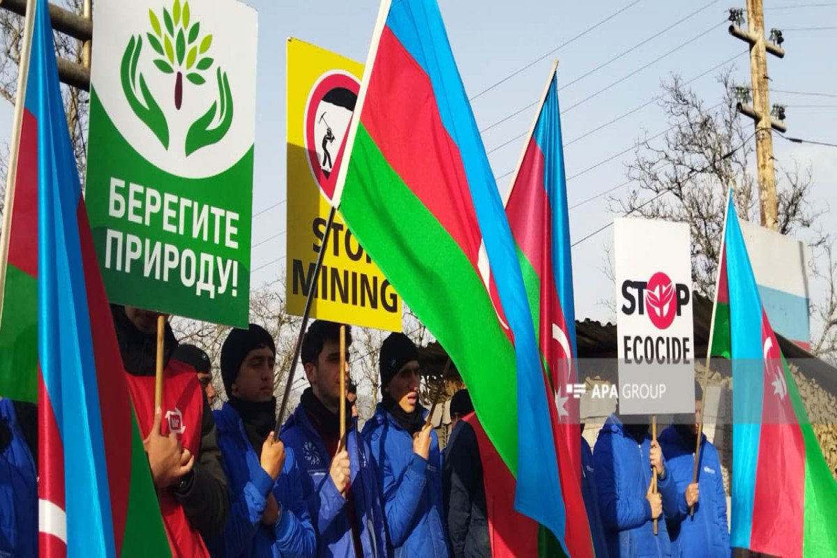 Peaceful protest of Azerbaijani eco-activists on Lachin–Khankandi road enters 109th day-PHOTO 