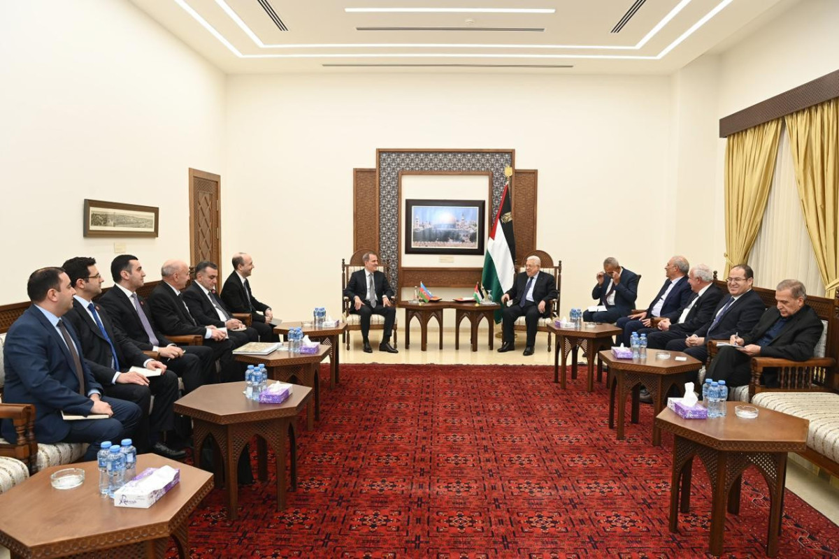 Ceyhun Bayramov Fələstin Prezidenti Mahmud Abbasla görüşüb - YENİLƏNİB  - FOTO 