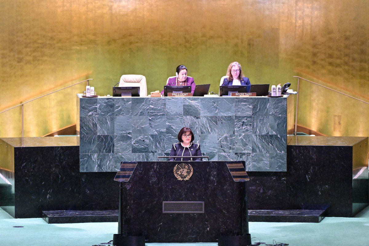 Сахиба Гафарова на заседании высокого уровня ООН рассказала об экологическом терроре Армении
