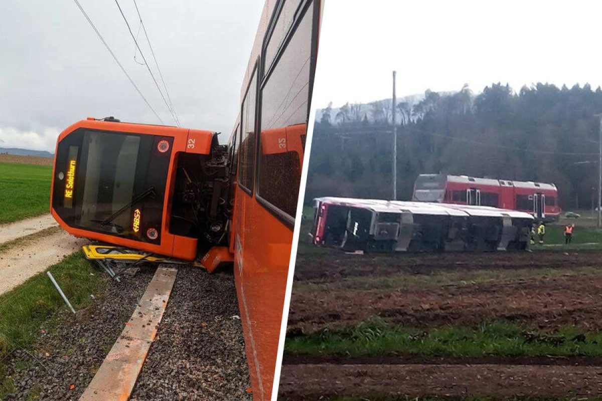 Два поезда сошли с рельсов на железной дороге в Швейцарии, есть пострадавшие